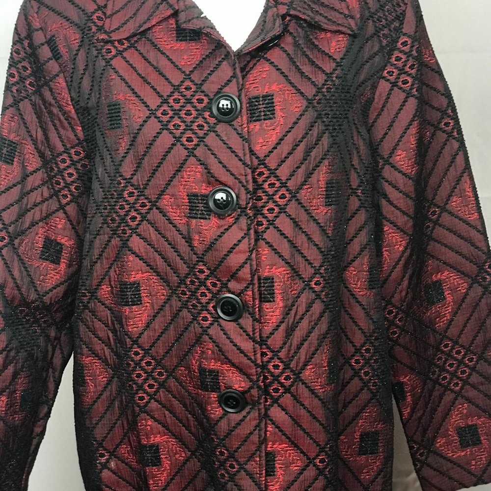 Classy, Sparkly Black and Red Jacket